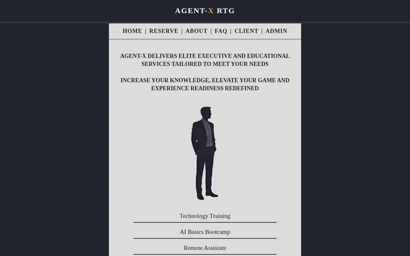 Agent-X homepage screenshot