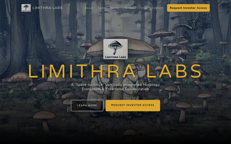 Limithra Labs homepage screenshot